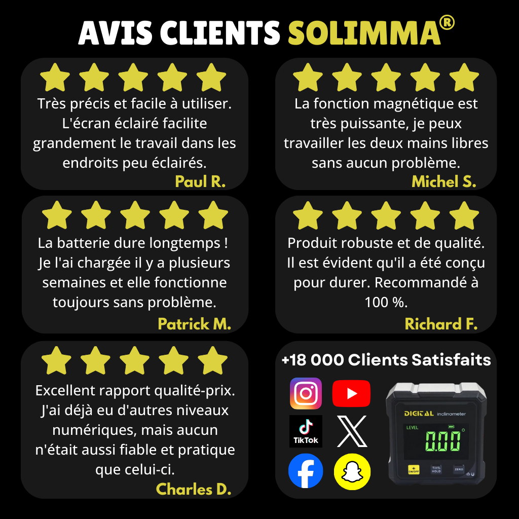 Solimma® - Niveau Digital Magnétique